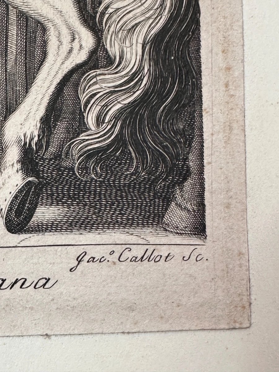 Jacques Callot d’après Matteo Rosselli, Incoronazione di Cristina di Lorena, gravure ancienne d-photo-6