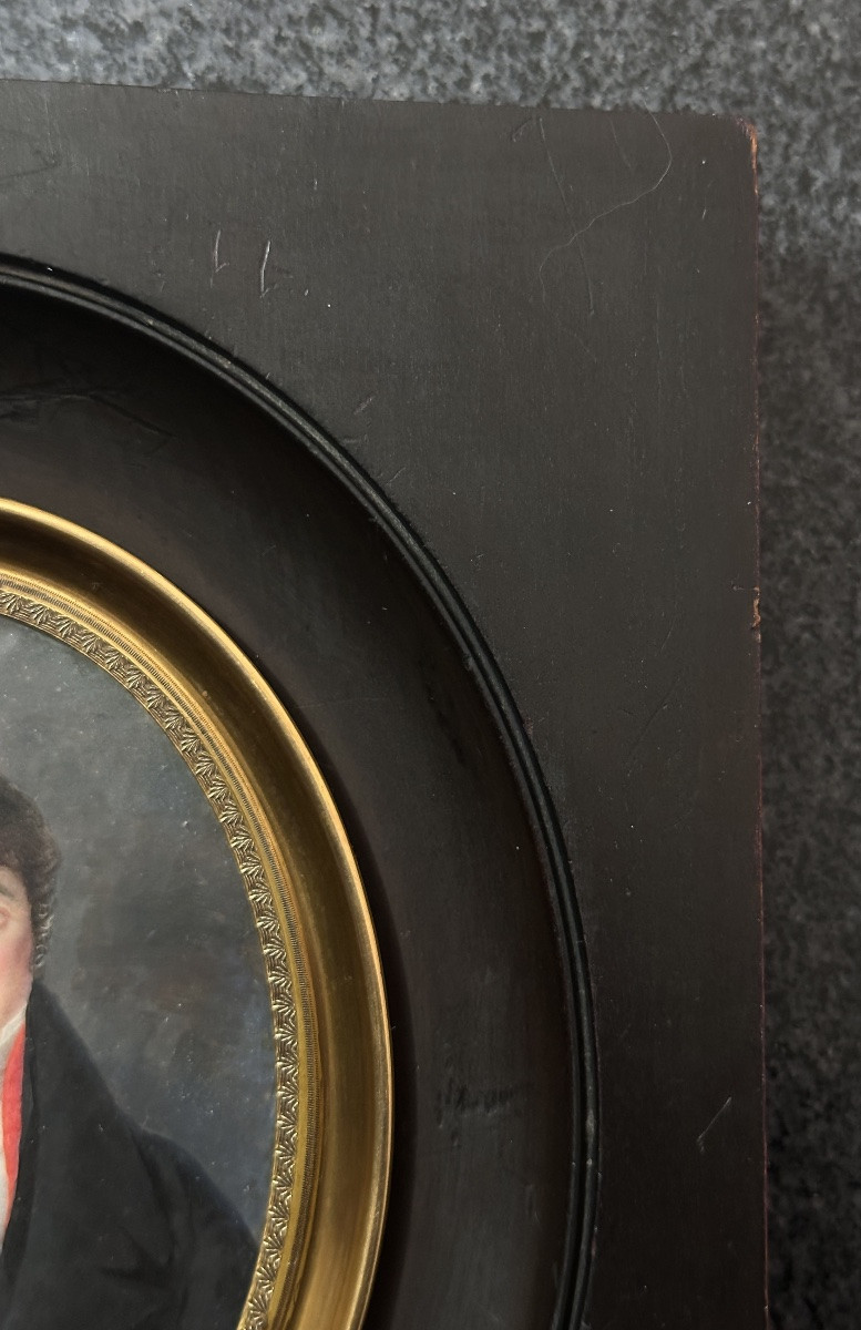  Pair Of Large Miniature Romantic Couple Costume Frame 1830-photo-4