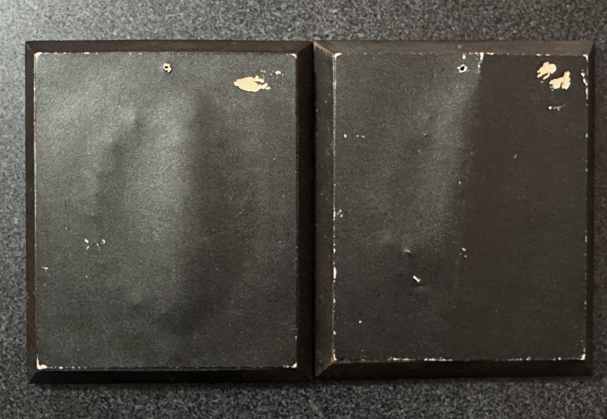  Pair Of Large Miniature Romantic Couple Costume Frame 1830-photo-5