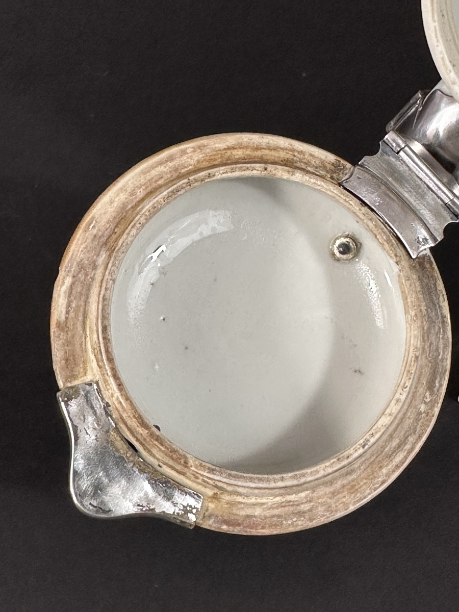 Verseuse porcelaine de Chine Compagnie des Indes  monture en argent XVIIIe KANGXI-photo-8