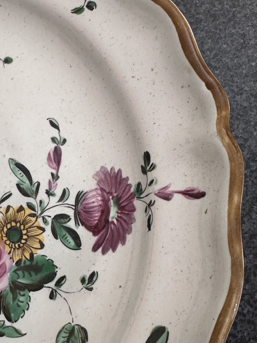 Rose De Pesaro Earthenware Plate Italy Casali Callegari 18th Century-photo-1
