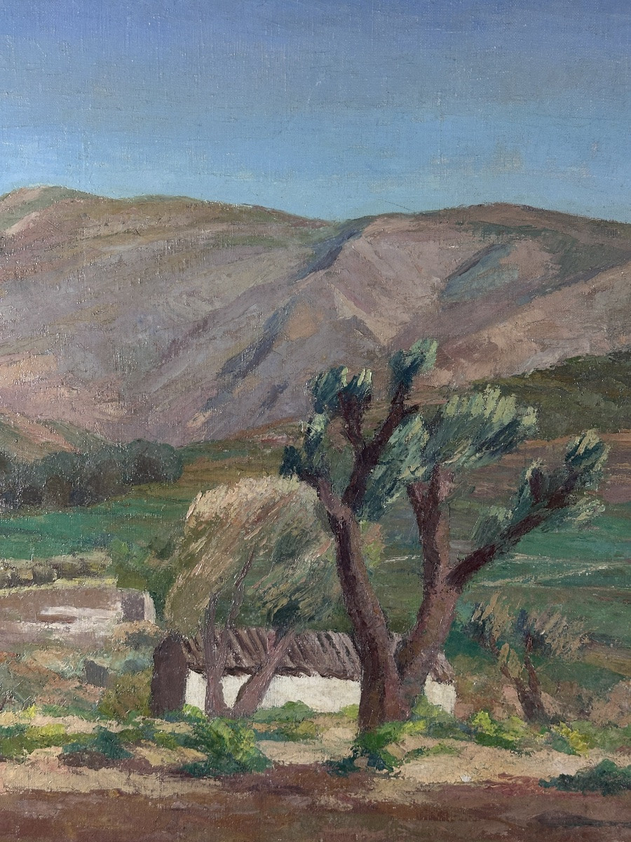 Sigrist Grand tableau paysage provençal Mont Ventoux bergerie Malaucène -photo-3