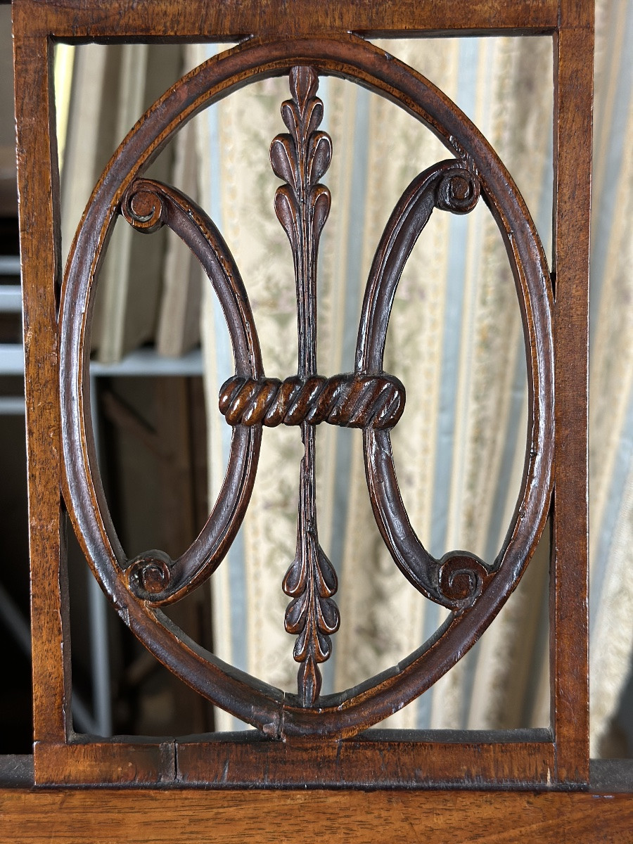 Empire Chair Monogram Tapestry Burns Perfume Antique Style De Jacob X 2-photo-4