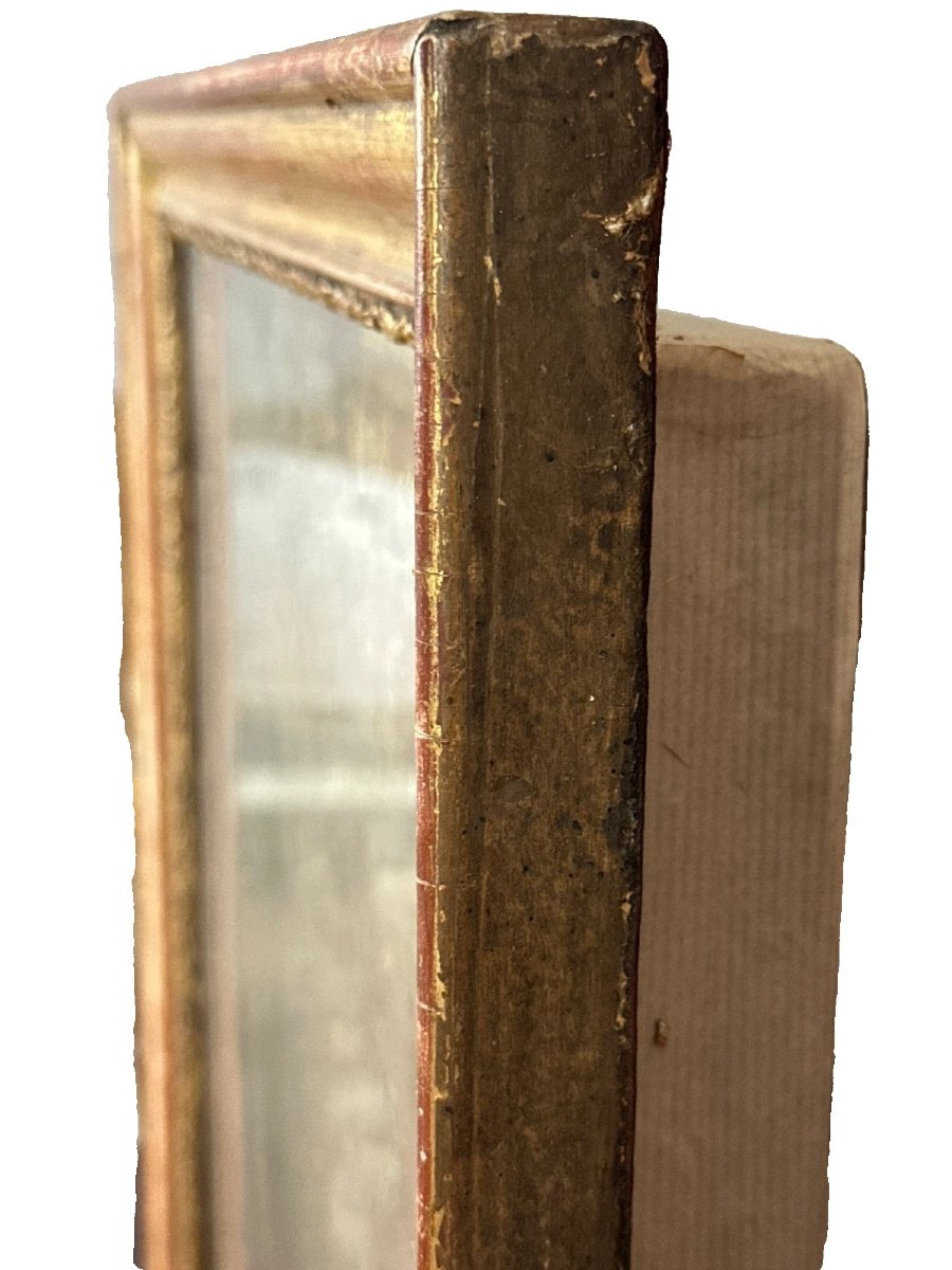 Large Reliquary Case Of The True Cross Saint Paperolles Convent Gilded Frame 19th Century-photo-7