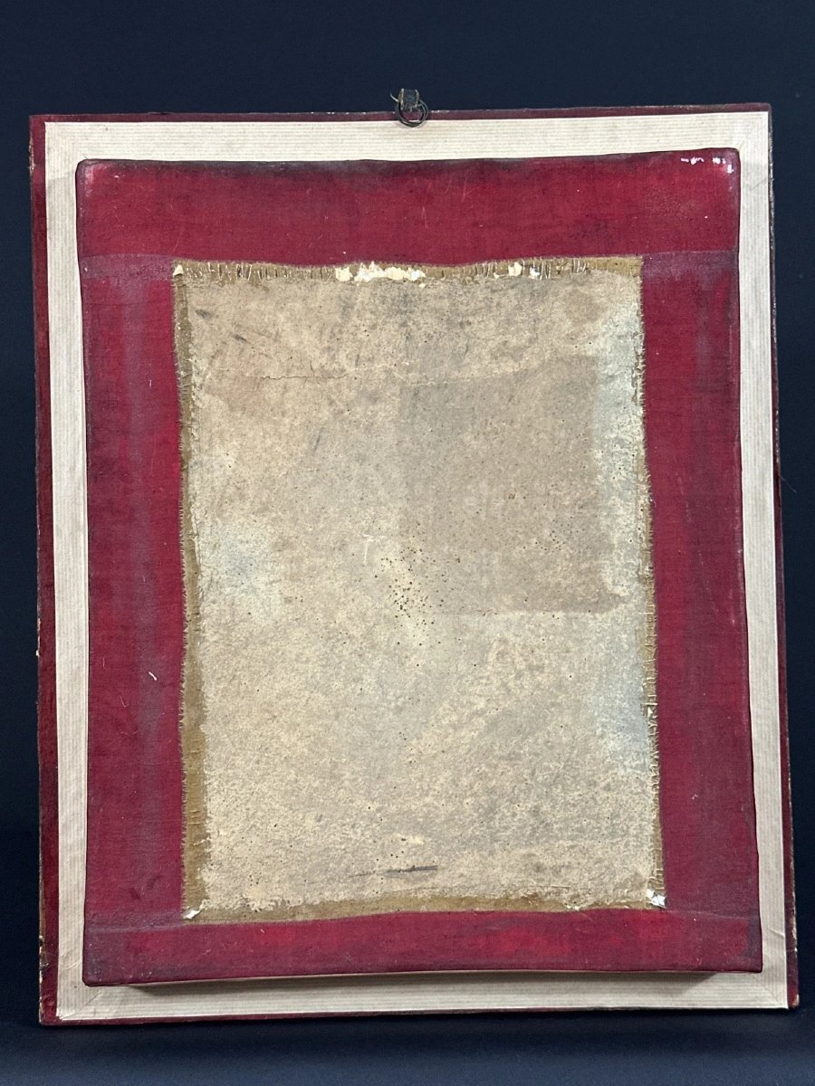 Large Reliquary Case Of The True Cross Saint Paperolles Convent Gilded Frame 19th Century-photo-8