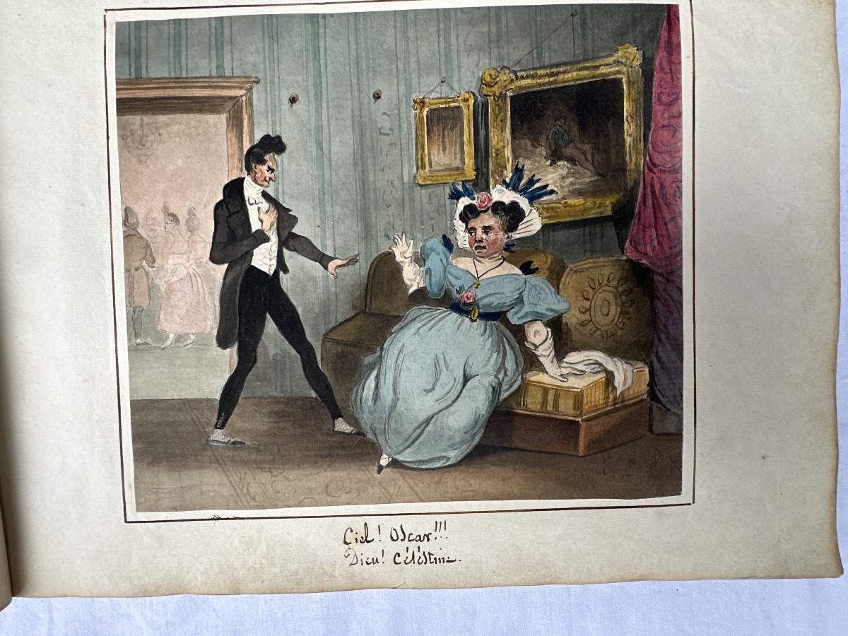 Romantic Drawing Album 1830 Portrait Animated Scene Caricature St. Charlet 51 Sheets-photo-4