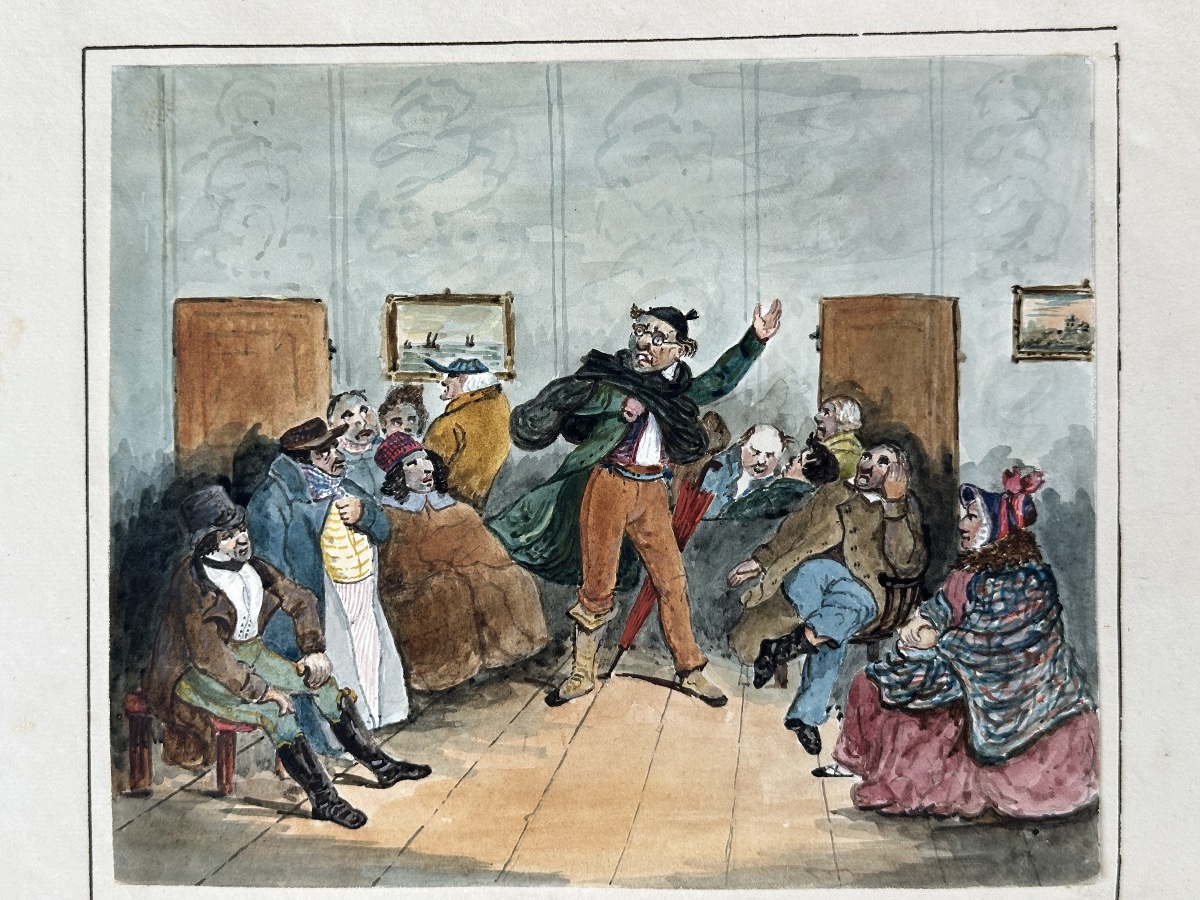Romantic Drawing Album 1830 Portrait Animated Scene Caricature St. Charlet 51 Sheets-photo-7