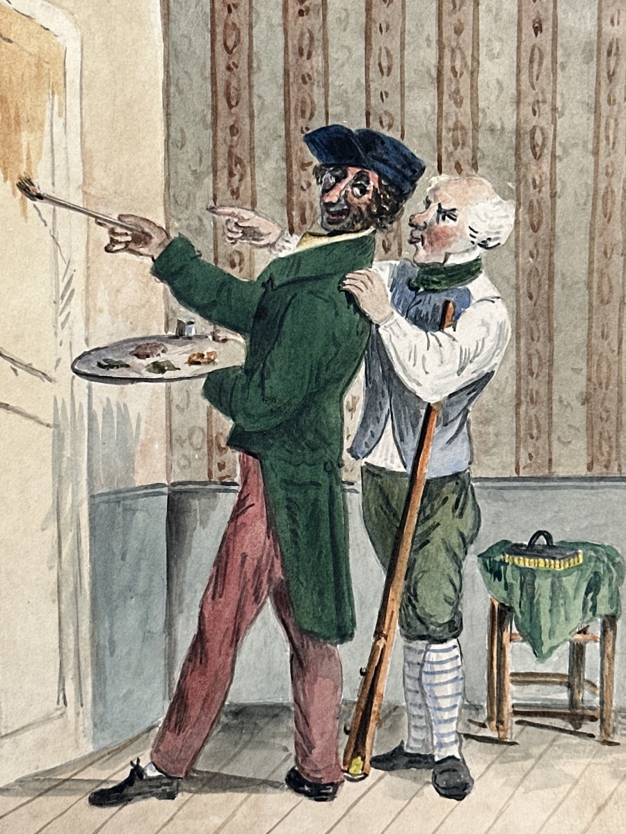 Romantic Drawing Album 1830 Portrait Animated Scene Caricature St. Charlet 51 Sheets