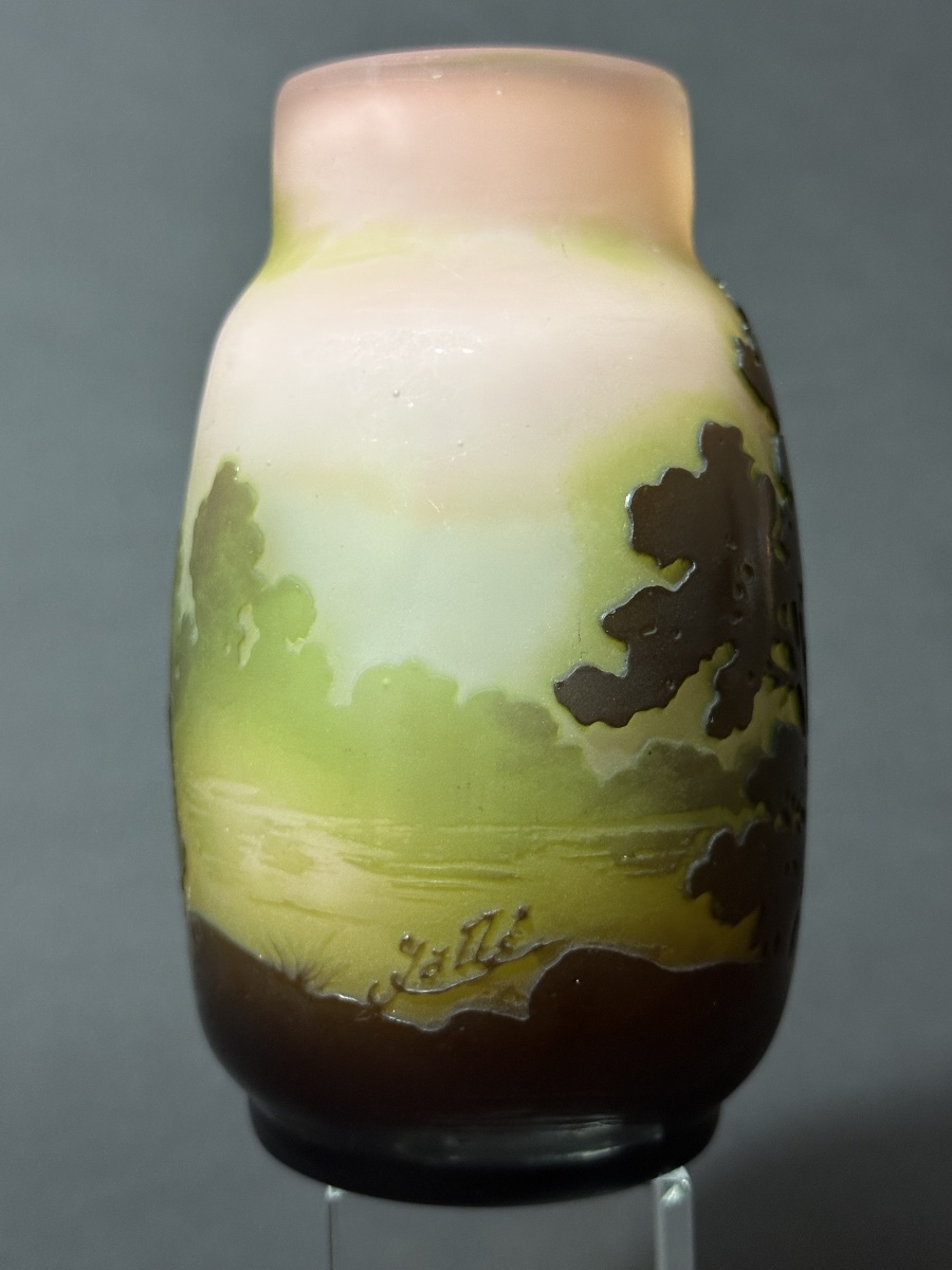 émile Gallé, “lakeside Landscape” Vase With Sunset Fence, 1900, Nancy-photo-4
