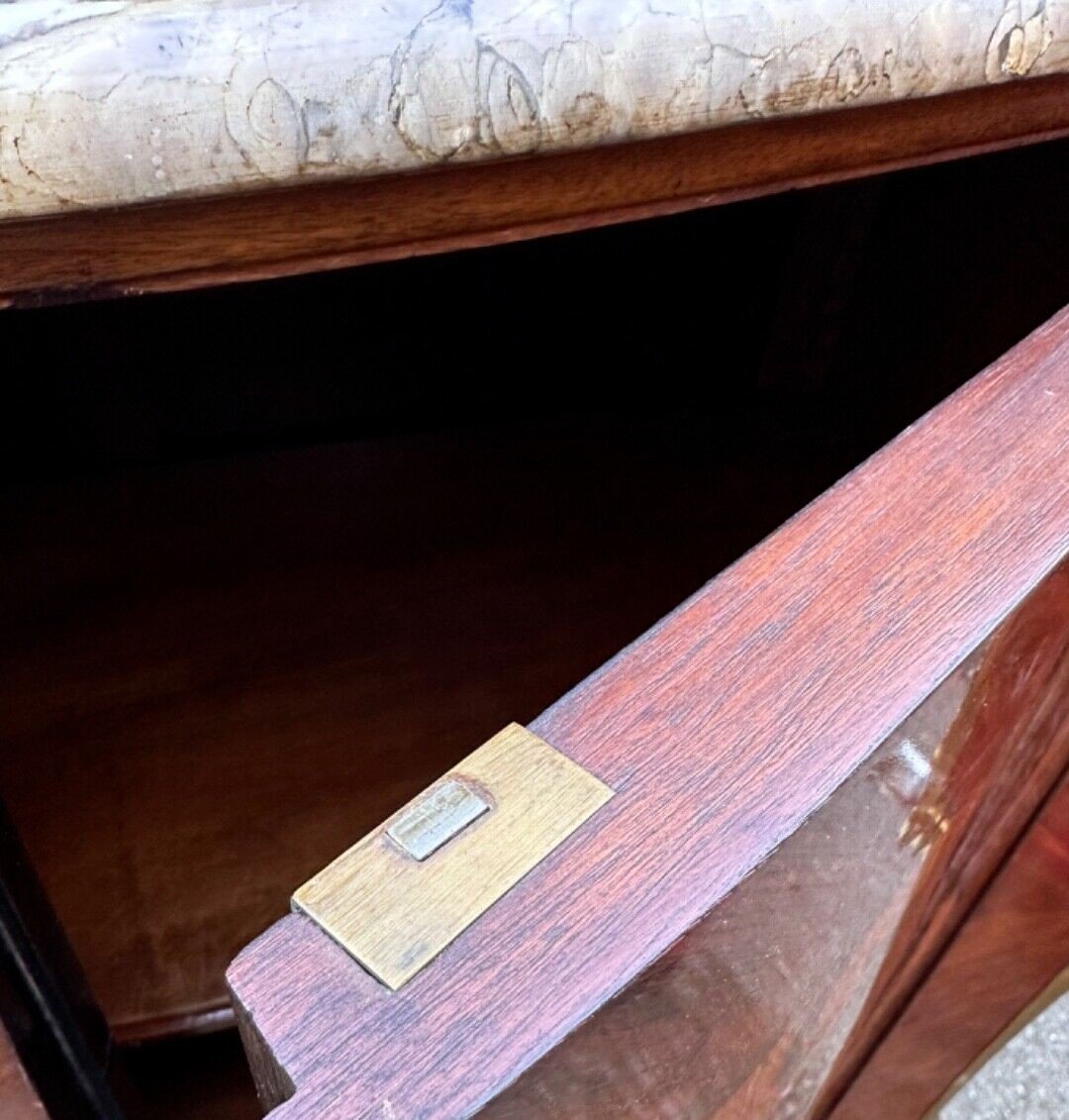 Louis XV-style Console Table With Bronze And Marble Marquetry-photo-1
