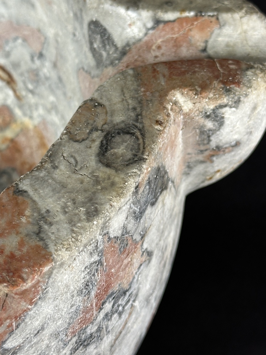 Large Apothecary Mortar Made Of Red Languedoc Marble, 18th Century, Pharmacy, Baroque Medicine -photo-7