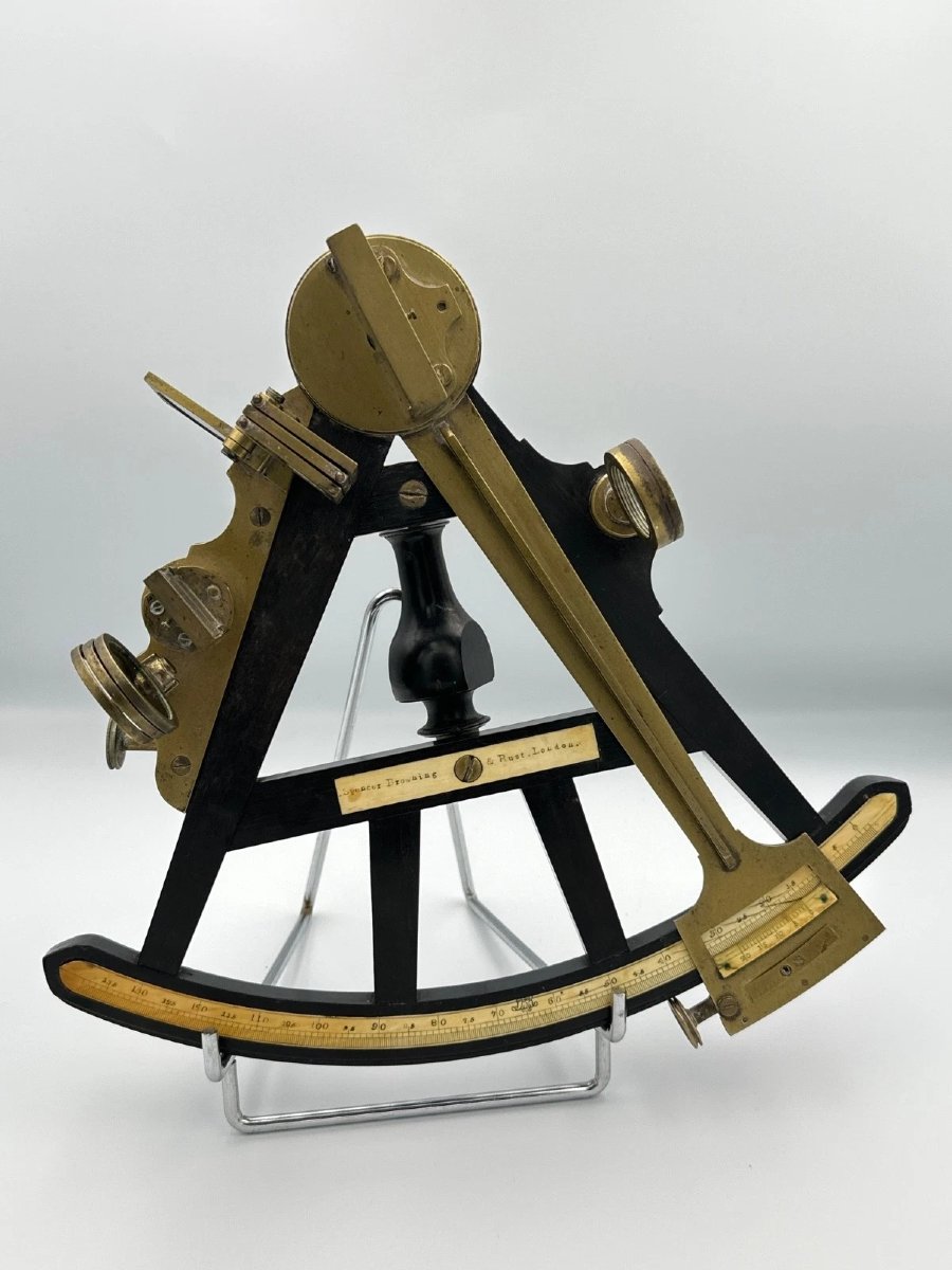 Octant Sextant, Marine Instrument, Ebony, Spencer Browning & Rust, English, 18th Century, Navigation, Bone -photo-2