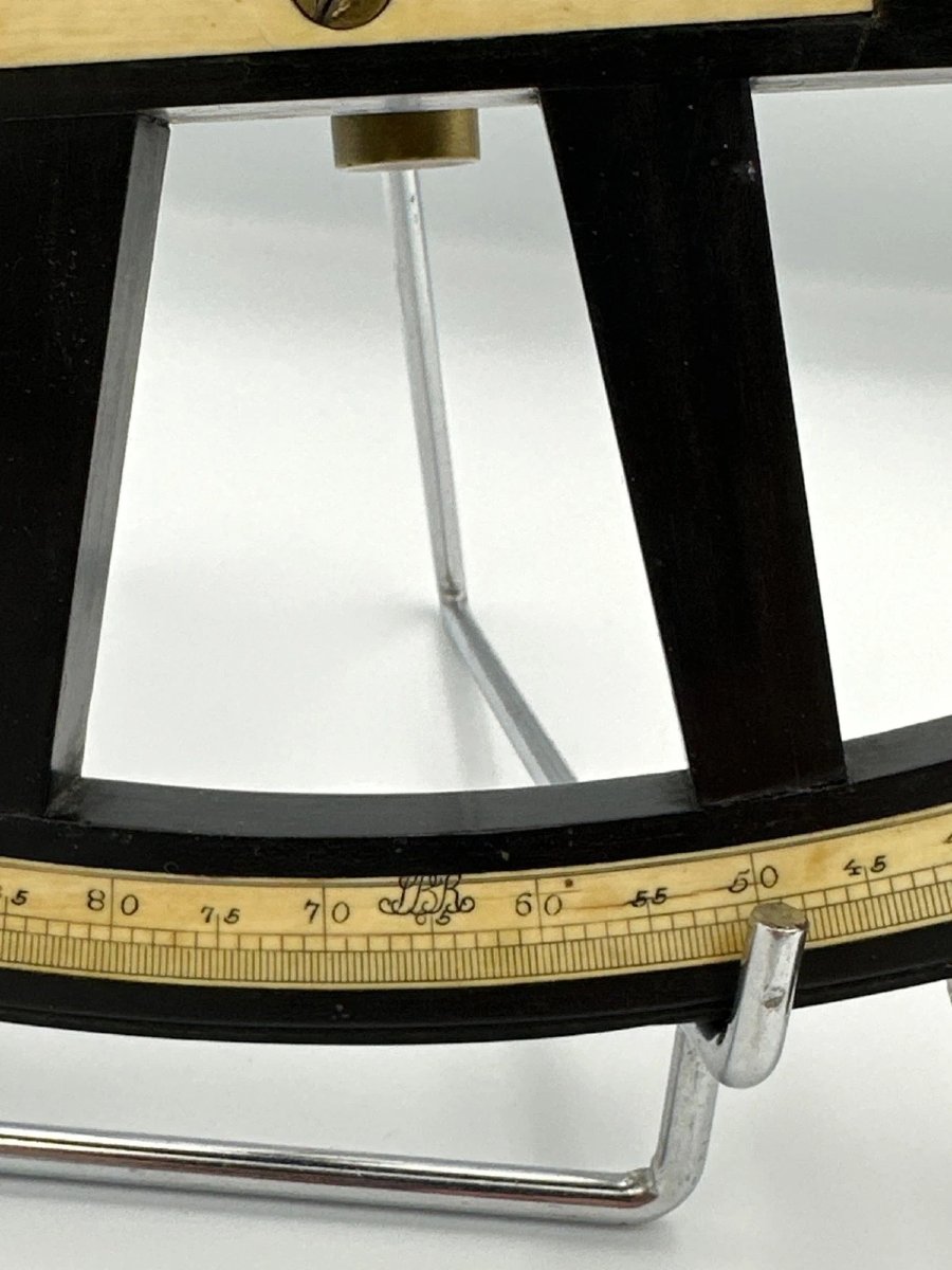 Octant Sextant, Marine Instrument, Ebony, Spencer Browning & Rust, English, 18th Century, Navigation, Bone -photo-4