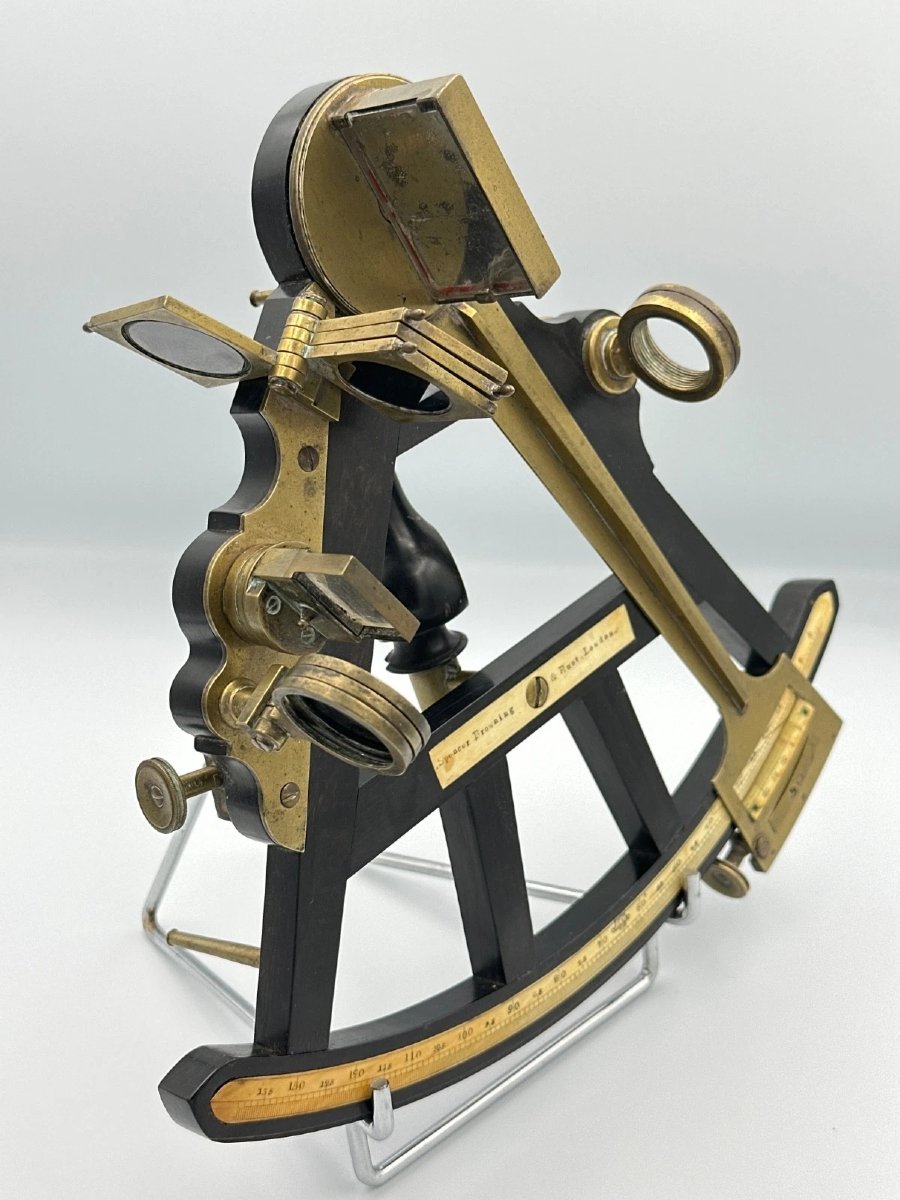 Octant Sextant, Marine Instrument, Ebony, Spencer Browning & Rust, English, 18th Century, Navigation, Bone -photo-2