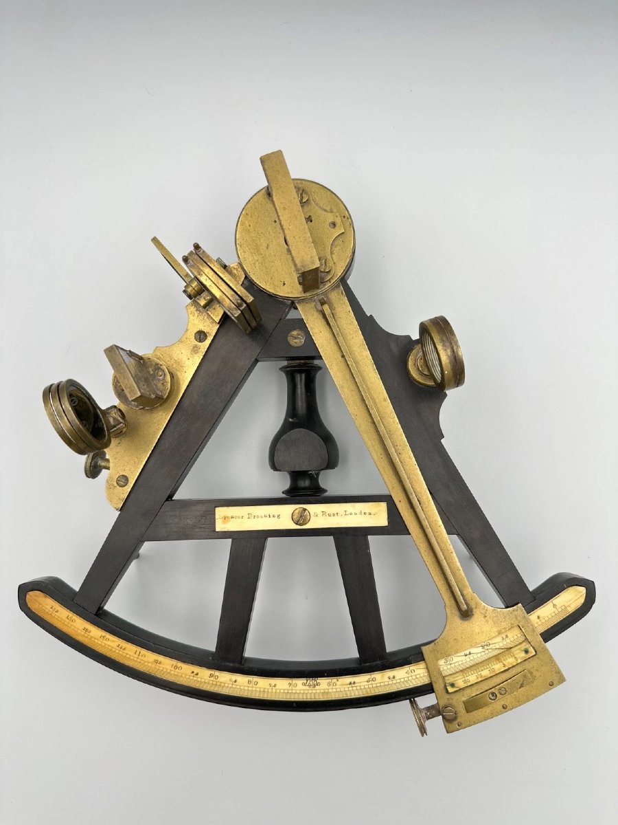 Octant Sextant, Marine Instrument, Ebony, Spencer Browning & Rust, English, 18th Century, Navigation, Bone 