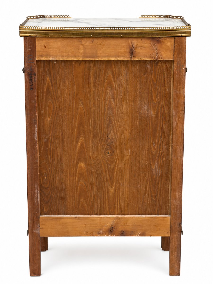 Louis XVI-style Console Table With Gilded Bronze And Marble Inlay-photo-4