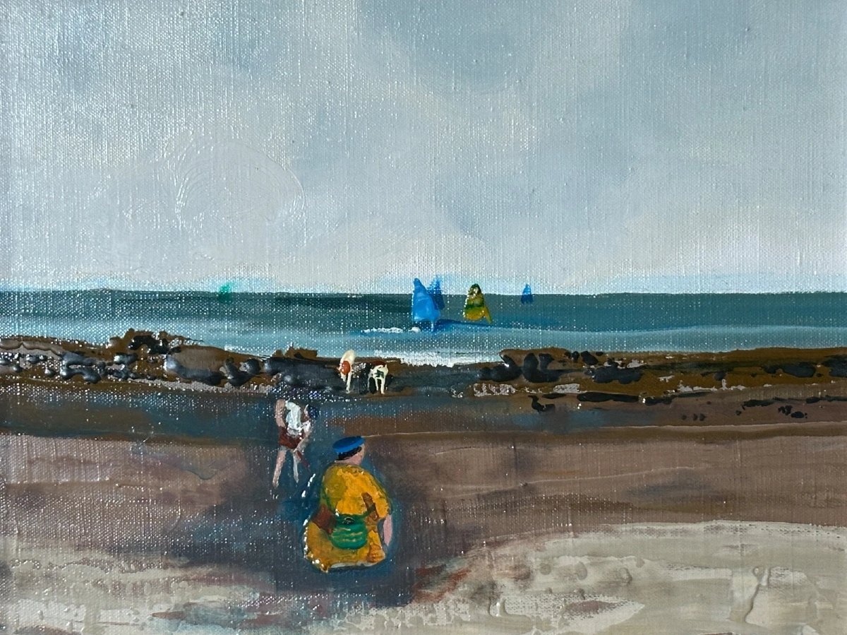 Bernard Conte Tableaux  marine bord de mer Bretagne coquillage pêche Noirmoutier Vendée -photo-2