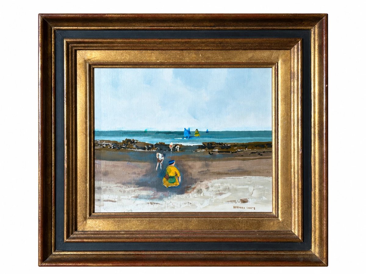 Bernard Conte Tableaux  marine bord de mer Bretagne coquillage pêche Noirmoutier Vendée 