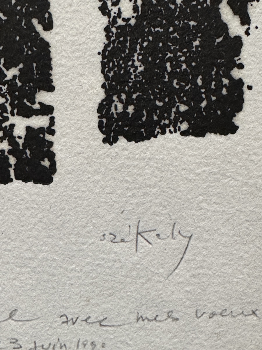 Pierre Székely   Original Engraving, Sculptor  "poême Ciment" Modern Art X 2-photo-4