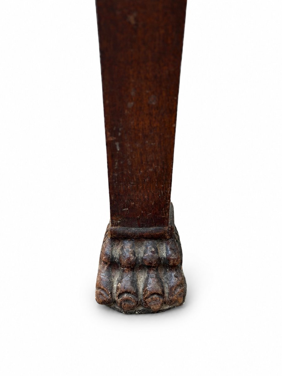 Ancien fauteuil bois sculpté aux cariatides de style Empire Jacob-Desmalter 19e-photo-5
