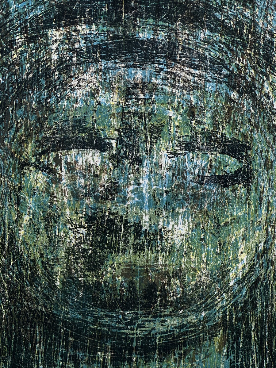 Francisco Espinoza Dueñas, Modern Lithograph, Face, 1960, Peru, Paris, Portrait, 1950-photo-4
