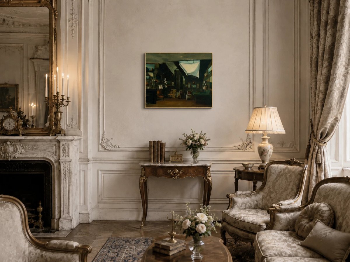 Baron Louis de Fiancette d'Agos vue de l'atelier du peintre 1850  Pyrénées -photo-3