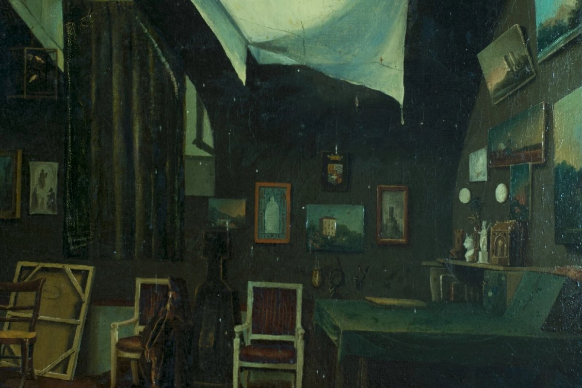 Baron Louis de Fiancette d'Agos vue de l'atelier du peintre 1850  Pyrénées -photo-1