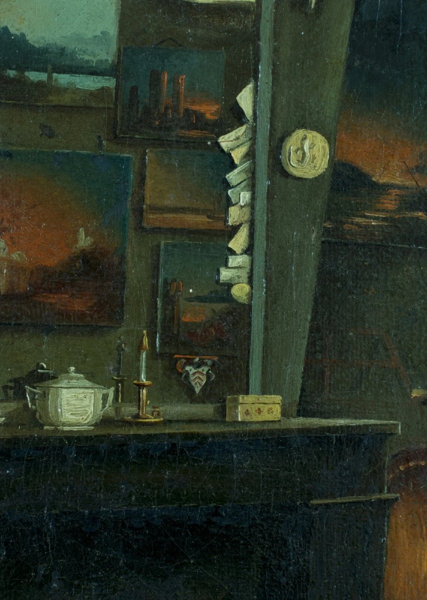 Baron Louis de Fiancette d'Agos vue de l'atelier du peintre 1850  Pyrénées -photo-3