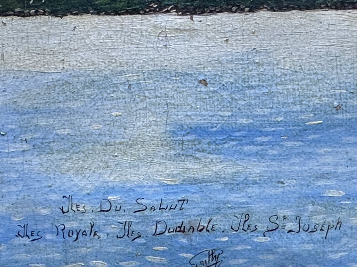  paysage  Tableau  prisonnier Guyane Bagne Ile du Salut La Pénitentiaire 1930-photo-4