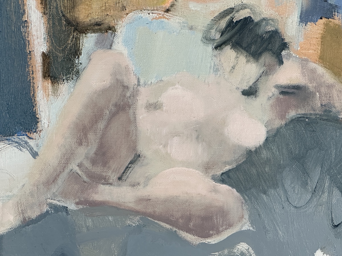 Bernard Piga  Erotic Painting Depicting The Painter And His Model In The Studio   Hst Frame XX-photo-1