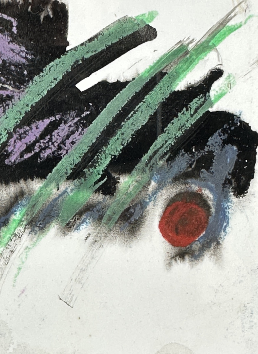 Gérard  Schneider Tableau composition abstraite abstraction  galerie XX  carte de voeux  envoi-photo-4