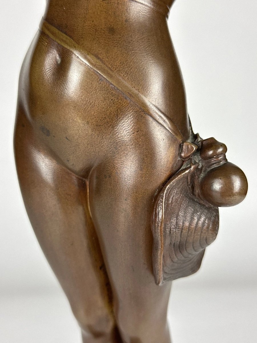 Alfred GRÉVIN Salomon BEER Bronze érotique portrait Femme nue fantaisie nature 19e Belle époque-photo-2
