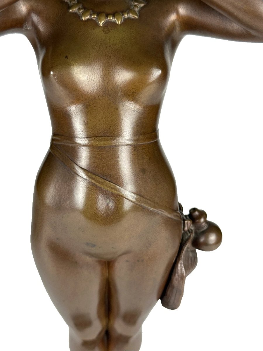 Alfred GRÉVIN Salomon BEER Bronze érotique portrait Femme nue fantaisie nature 19e Belle époque-photo-3