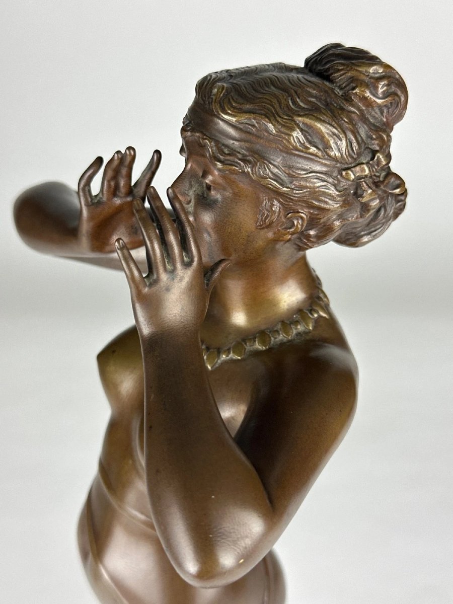Alfred GRÉVIN Salomon BEER Bronze érotique portrait Femme nue fantaisie nature 19e Belle époque-photo-6