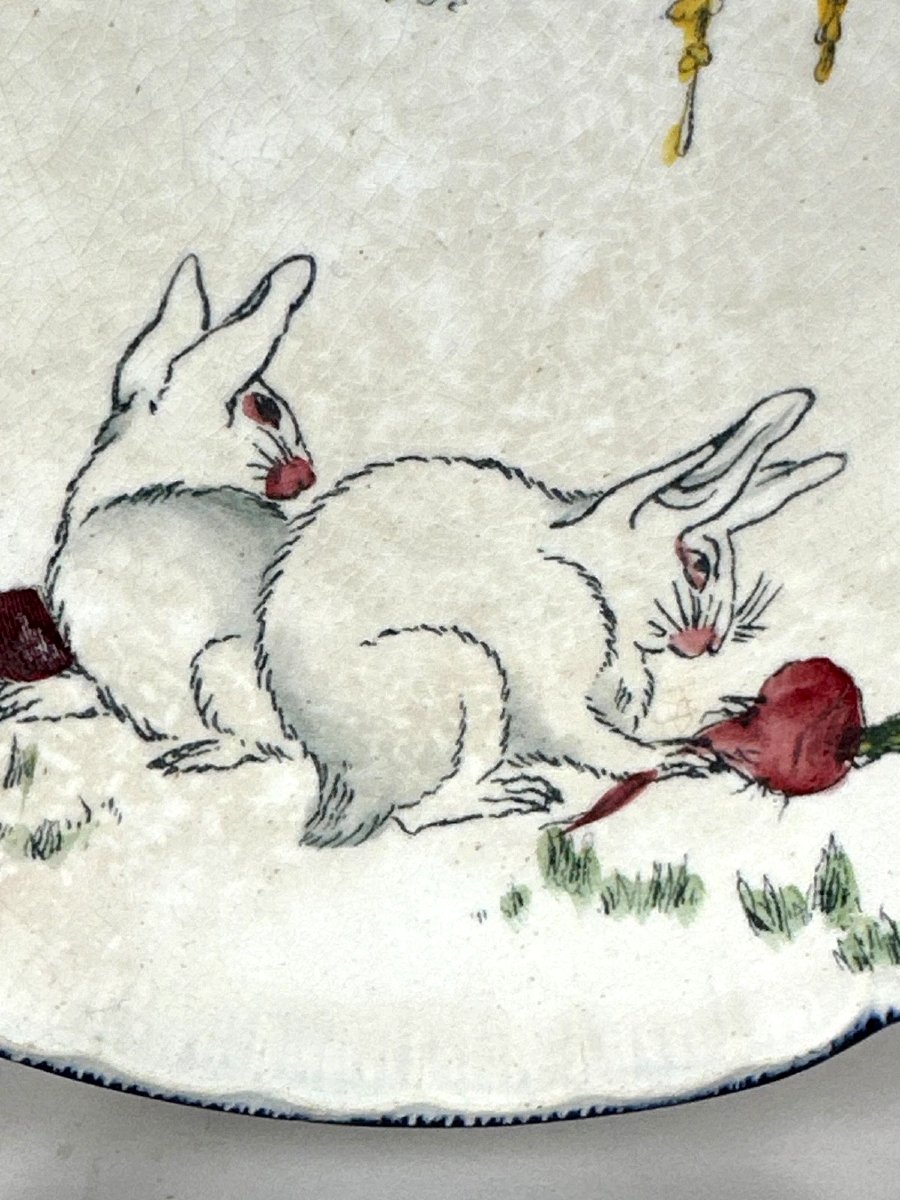 Assiette L'escalier de cristal Paris lapin japonisme Rousseau Bracquemond-photo-1