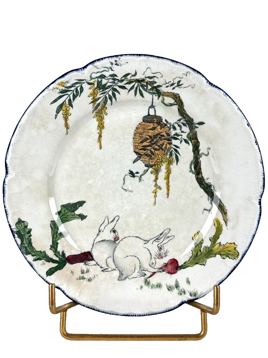 Assiette L'escalier de cristal Paris lapin japonisme Rousseau Bracquemond-photo-2