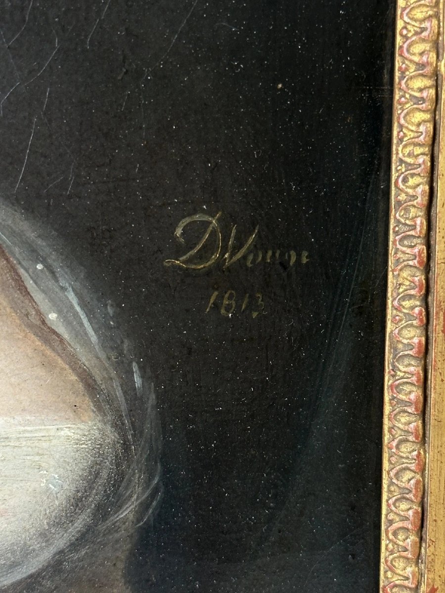 Devouges   Tableau empire Portrait jeune femme  Curiosa 1813 -photo-2