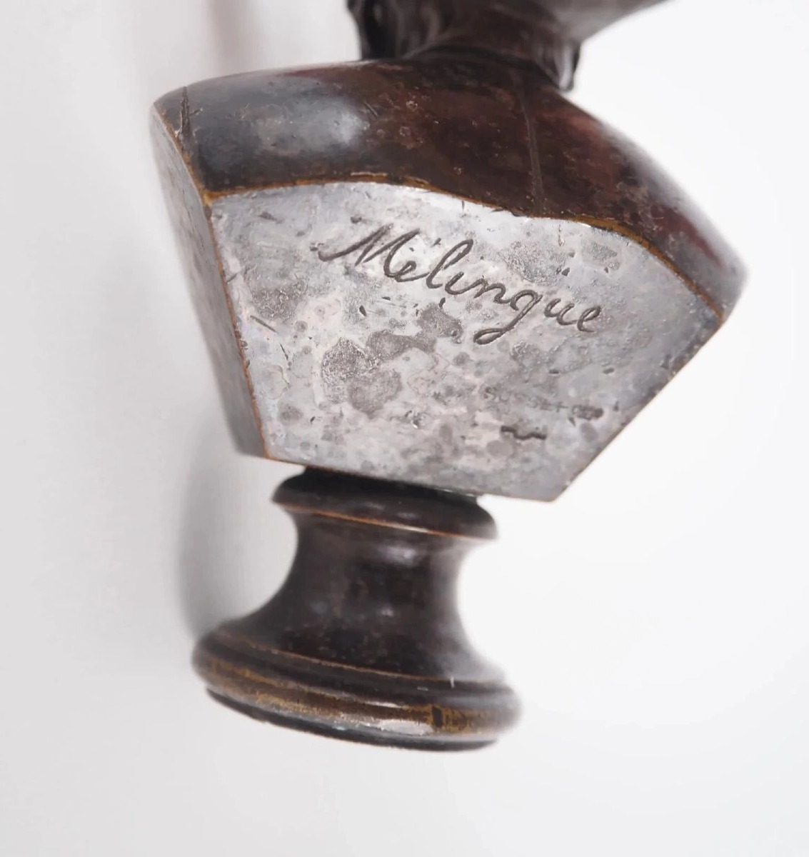 Mélingue, François Rabelais, Antique Bronze, Signed Bust Portrait, 19th Century-photo-3