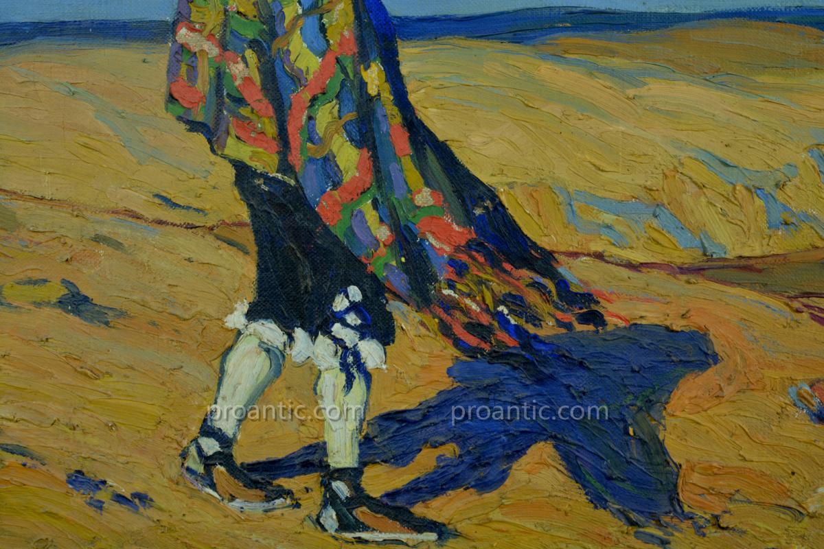 Gomez Gimeno Bordeaux Painting Animated Landscape 1916 Landscape Basque Country Aragon-photo-1