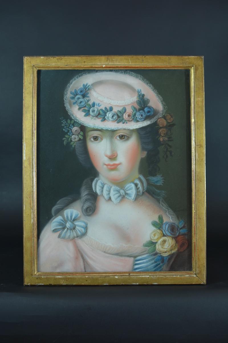 Old Portrait Painting Young Woman Louis XVI Pompadour Signed Louis Tocqué 18th-photo-3