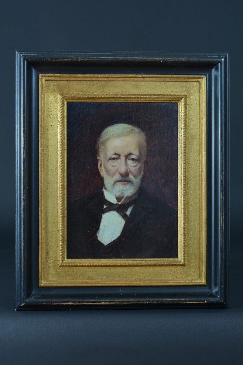 Edouard Rosset Granger  Portrait Ancien Tableau  Homme Belle Epoque Paris -photo-5