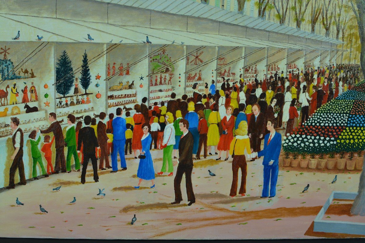 Daniel Ferrara Old Naif Painting The Santons Market Marseille Gallery XX-photo-4
