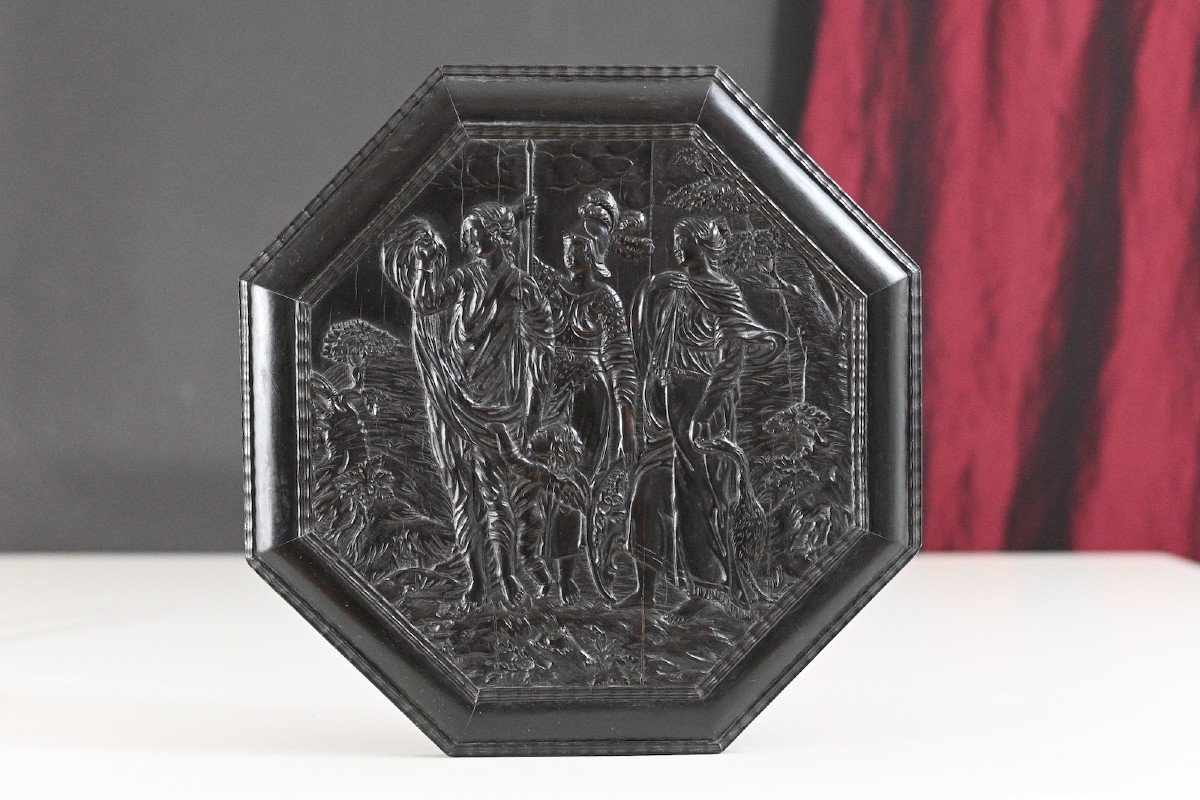 Pierre Gole The Metamorphoses Of Ovid Old Sculpture Ebony Cabinet Panel 17th X2-photo-2