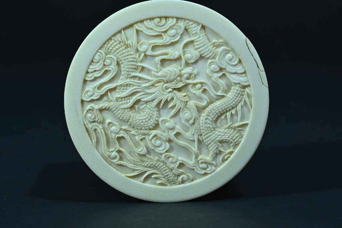 Ancienne Grande Boite Chine Canton Dragon Antique Large China Box From 19 Thc 212gr-photo-1