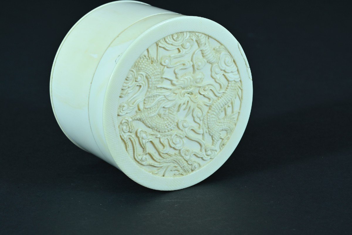 Ancienne Grande Boite Chine Canton Dragon Antique Large China Box From 19 Thc 212gr-photo-3