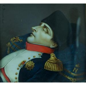 Bernardi  Rouen Ancien Tableau Miniature Empire Portrait De Napoléon 19e