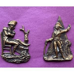 NAPOLEON  Empire  BONAPARTE Ancien bronze de parement  Campagne EGYPTE PYRAMIDE 19e  russie