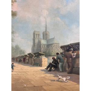Cam Painting The Quay Of The Booksellers Prints Paris Notre Dame Art Deco