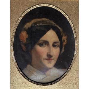 Beautiful Painting, Portrait Of A Young Woman, No. 1830, French School 