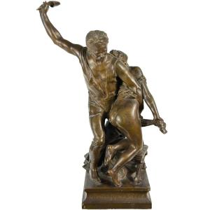 Bronze Cabinet Curiosa Erotic Scene Portrait Couple Spanking Curiosity 19th Century